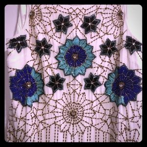 Cynthia Steffe White Beaded Cocktail Dress